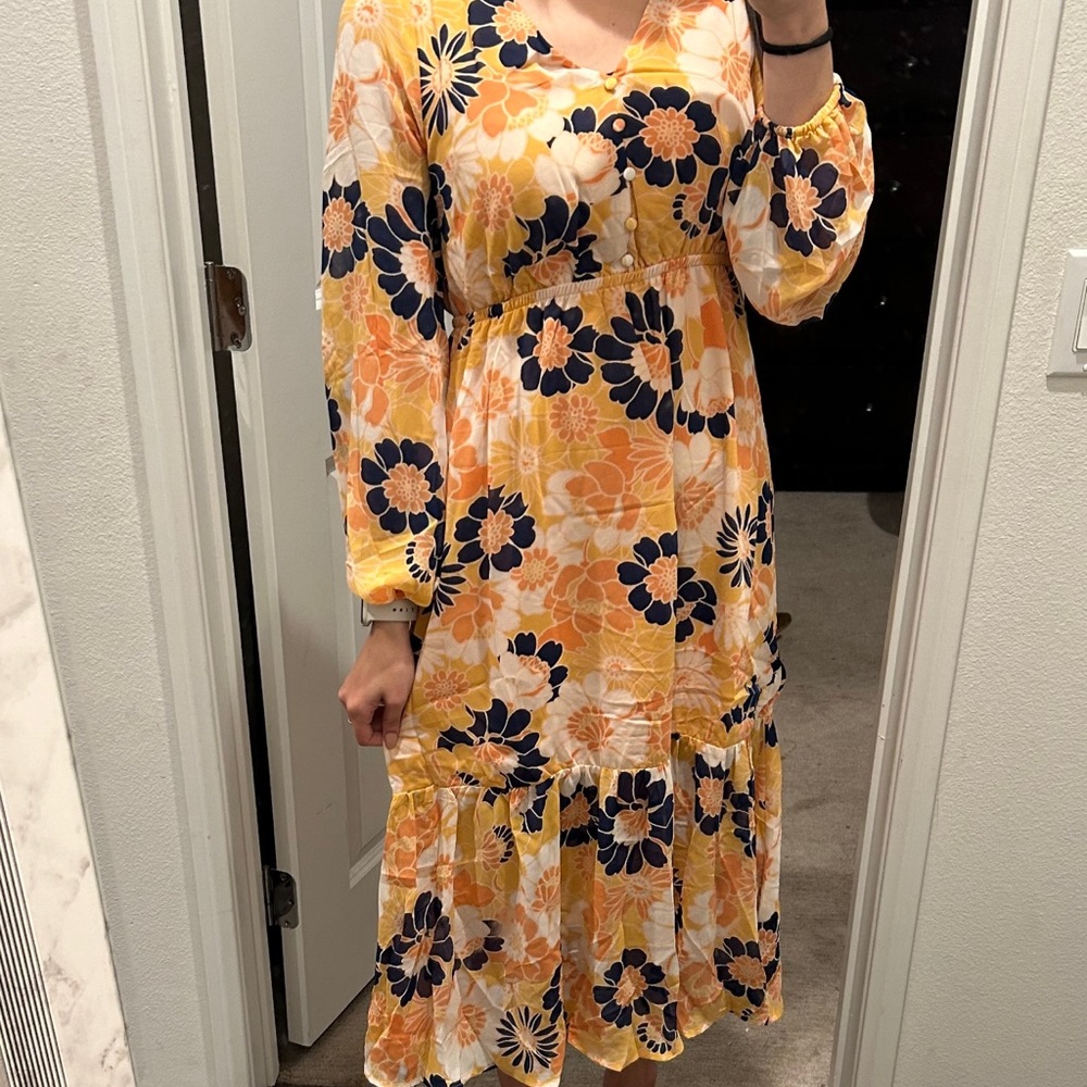 Floral midi dress